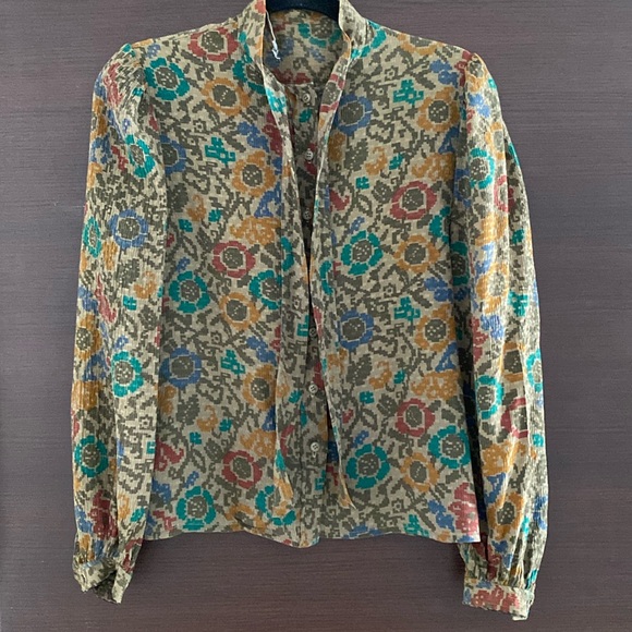 Vintage silk blouse from France - Picture 1 of 7